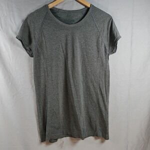 Spanx Women's Active‎ Lamn Seamless Short Sleeve T-Shirt Charcoal Size XL